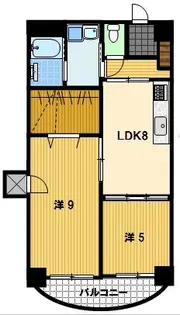 アサヒツインハイツ【2階】の間取り