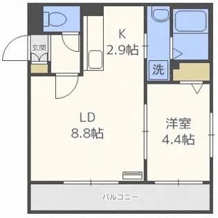 ALBA GRANDE麻生【3階】の間取り