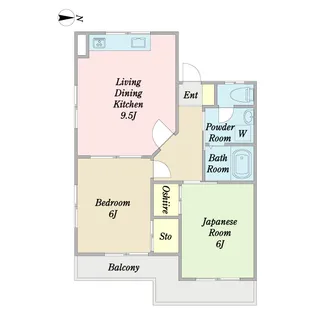 スペース北丘【2階】の間取り