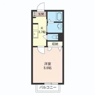 エムロード【1階】の間取り