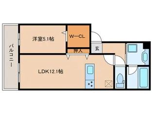 HABITAT YOSHINO【3階】の間取り