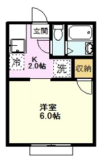ヴィラホワイト【1階】の間取り