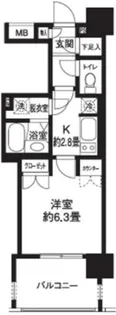 ライオンズシティ白金高輪【6階】の間取り