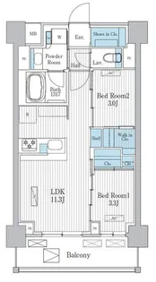 Terra蚕糸の森【3階】の間取り