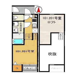 アネックス萩野町I【1階】の間取り