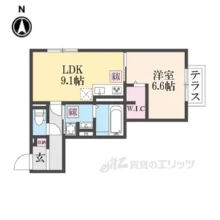 LEGALO伏見【1階】の間取り