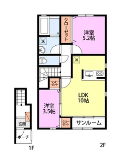 スマルティ2号棟【2階】の間取り