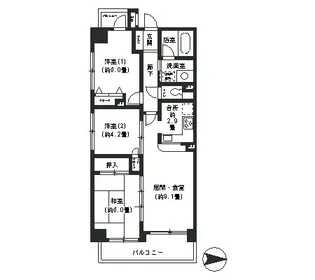 パークヒルズ武蔵小杉【2階】の間取り
