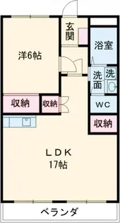 パークサイドハイツ【1階】の間取り