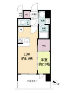 セレニテ十三ミラク【8階】の間取り