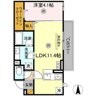 ピエドリオ【3階】の間取り