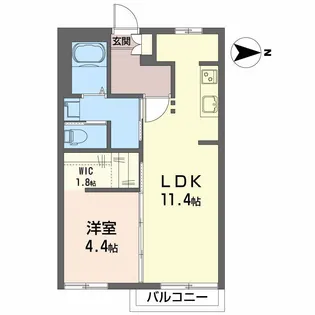 フレグランス梨花【1階】の間取り