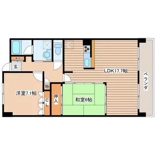 グラスランド21【1階】の間取り