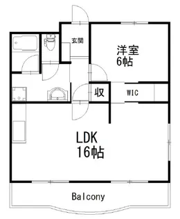 パティオ【3階】の間取り