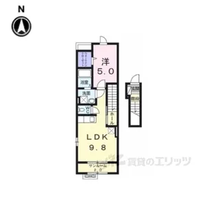 サンリット梶原2【2階】の間取り