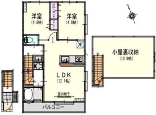 サンライズ百草園C棟【2階】の間取り