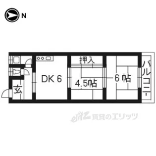 中西マンションA棟【2階】の間取り