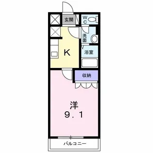 バンベール文京【2階】の間取り