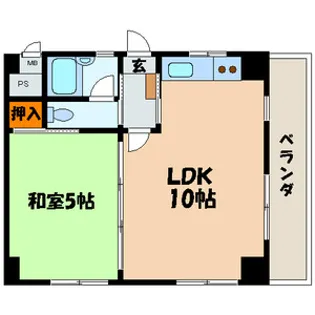 リバーサイド三和【3階】の間取り