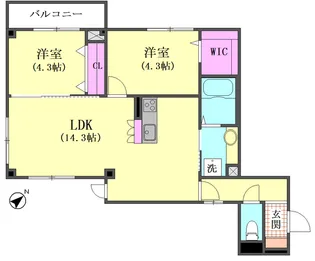 DOUCEUR大井町【2階】の間取り