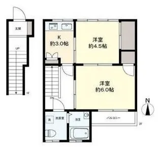 南林間クリスタルハイツ【2階】の間取り