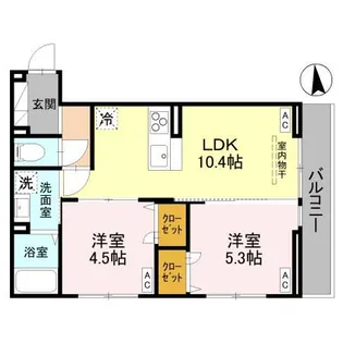 NOBLE VILLA草加西町B【3階】の間取り