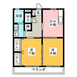 ルミネ高松【1階】の間取り