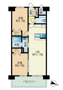 オペラ六本松【6階】の間取り