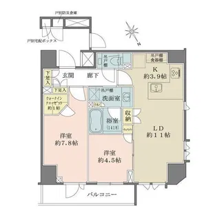 ザ・パークハウス北青山【6階】の間取り