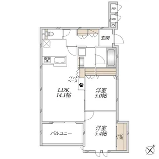 リュウ参番館【3階】の間取り