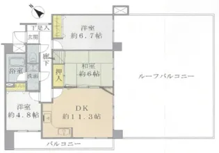 ダイアパレス二葉町【4階】の間取り