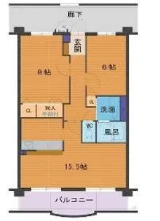ハートフルマンションポラリス【2階】の間取り