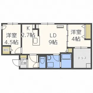 ブランシャール水車町【1階】の間取り