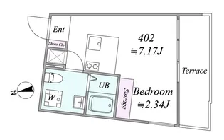 the trias rokakoen【4階】の間取り