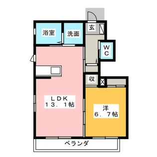 ベルコモンズG【1階】の間取り