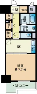 グランディール大濠【4階】の間取り