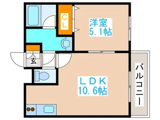 エステラ美園A館【3階】の間取り