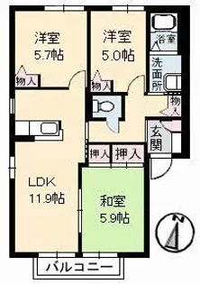 PLANET 2【1階】の間取り
