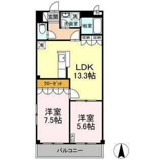 プロスペリティー【2階】の間取り