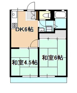 岡山県岡山市北区大供表町【アパート】の間取り