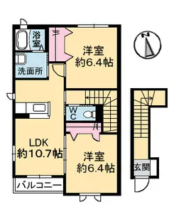 シャーメゾンマルシェ【2階】の間取り