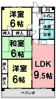 メゾンドフルール【1階】の間取り