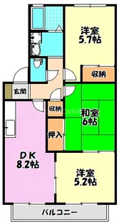 ハイツオカダ【2階】の間取り