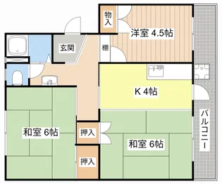 梅が丘マンション【4階】の間取り