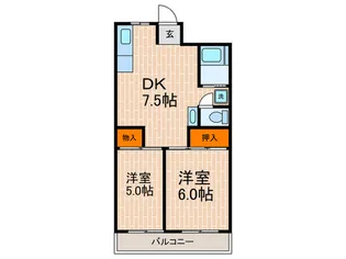 グリーンヒル舞子B棟【3階】の間取り