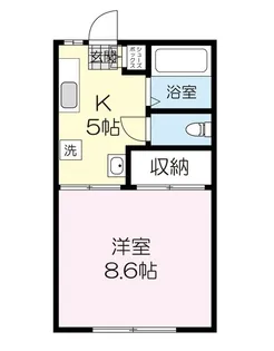 ハウスカシーオB【1階】の間取り