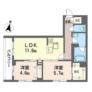 シャーメゾンベレオ千川【1階】の間取り