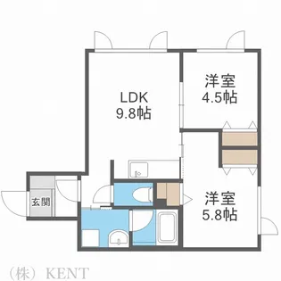 PRESENCE琴似B棟【2階】の間取り