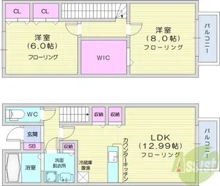 ディートレス【1階】の間取り