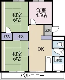 吉野川ハイツ【3階】の間取り